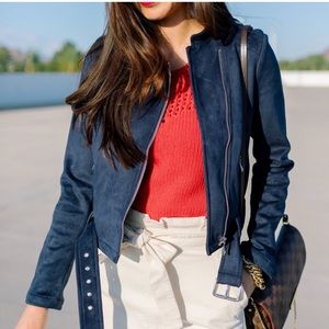 Banana Republic Navy Jacket (faux suede)